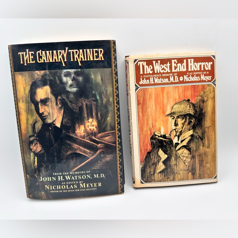 Nicholas Meyer: The Canary Trainer & The West End Horror (lot of 2) HC DJ